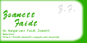 zsanett faidt business card